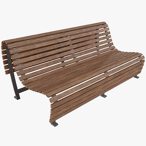 3D Park Bench 01