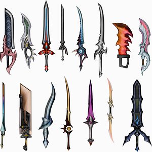 15 Stylized Sword Models Pack 2 - Low Poly model