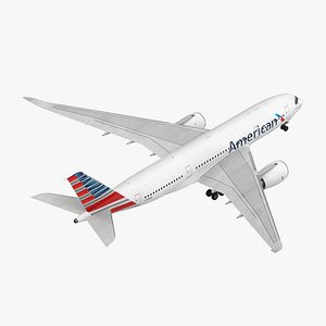 Airbus A350-800 American Airlines Rigged 3D Model