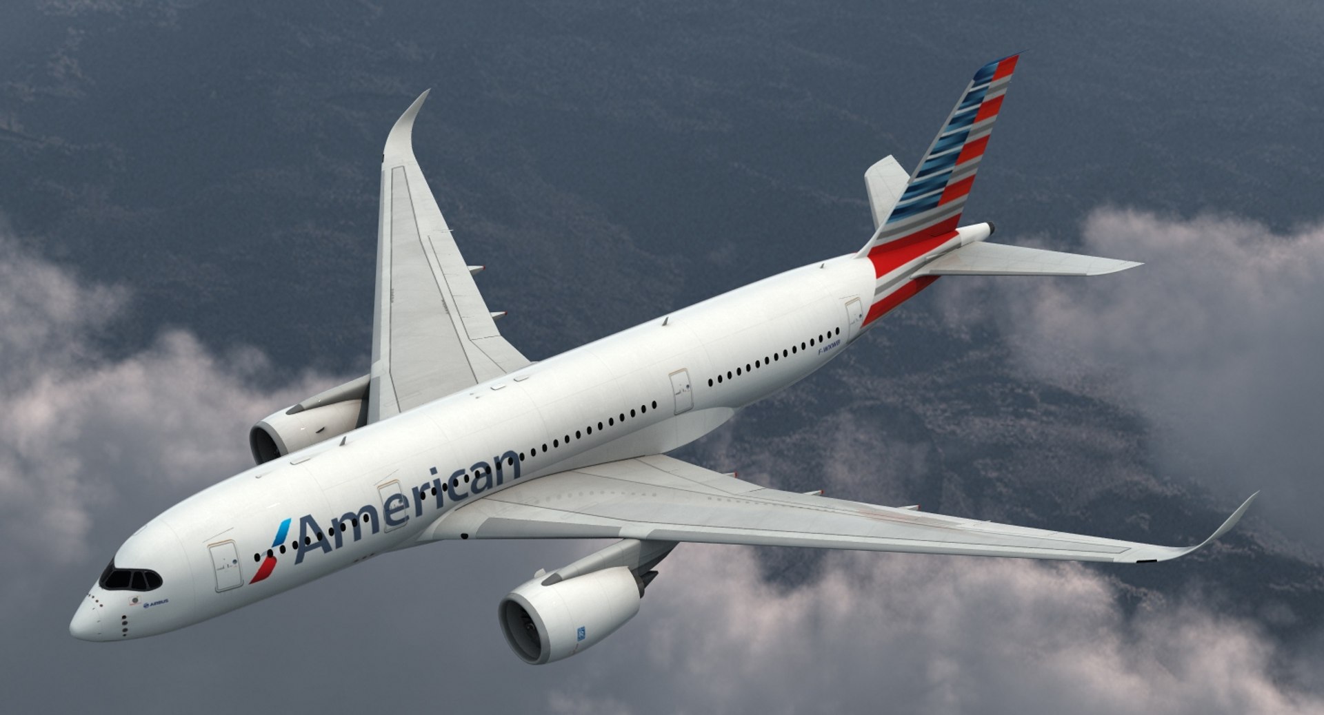 airbusa350800americanairlinesrigged3dsmo