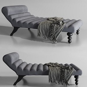 modern lazy chaise design furniture 3D model