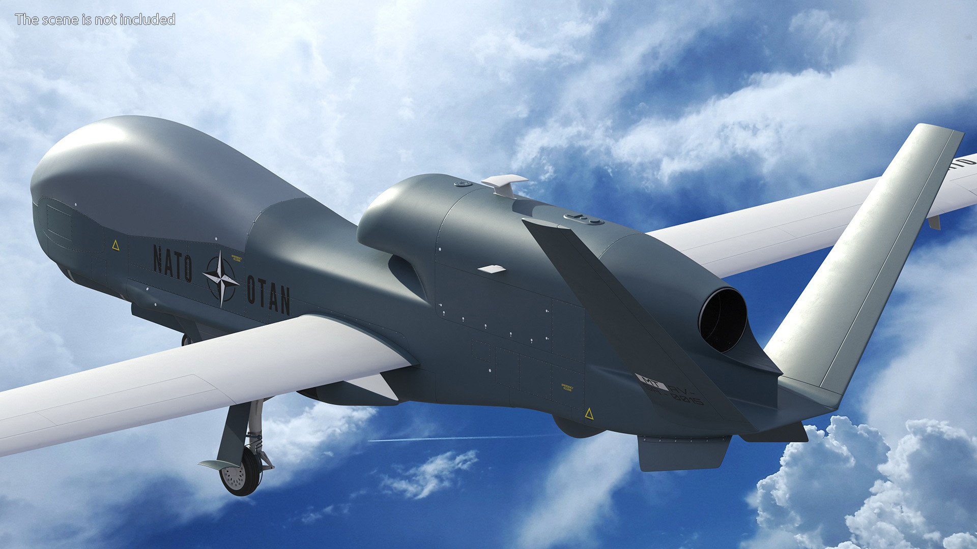 NATO AGS RQ-4D Phoenix UAV Drone 3D https://p.turbosquid.com/ts-thumb/Tw/FiCRV9/PH/natoagsrq4dphoenixuavdrone3dsmodel004/jpg/1701378472/1920x1080/fit_q87/f3dfb40ad30bec2472f53bbbb774627ccd5cfff3/natoagsrq4dphoenixuavdrone3dsmodel004.jpg