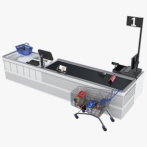 Full Cash Counter - White