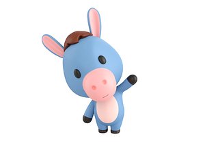 Character148 Rigged Donkey 3D