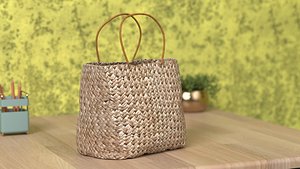 Rattan bag 3D model 3D model