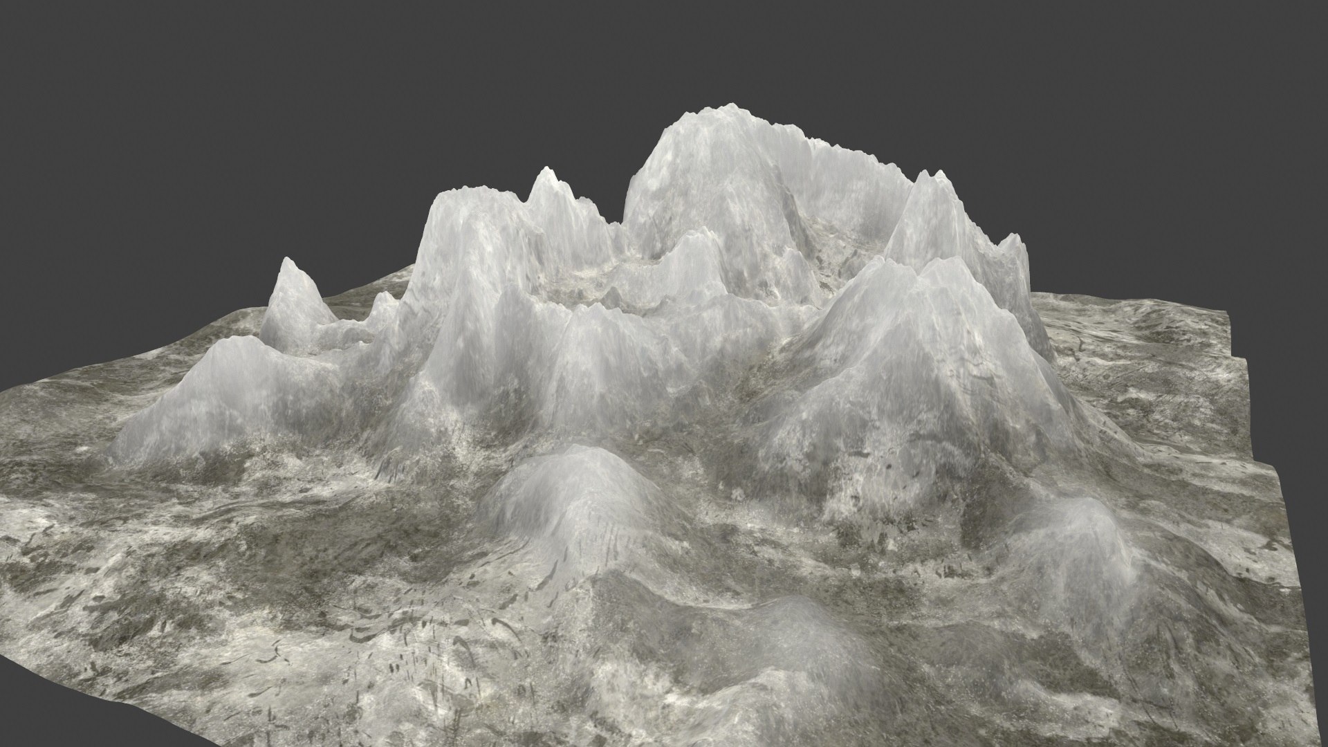 Snow Mountain Model - TurboSquid 1176622