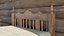 Double Bed - Rustic Wooden Bed - 8K Atlas