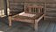Double Bed - Rustic Wooden Bed - 8K Atlas