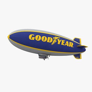 low-poly goodyear blimp 3D model