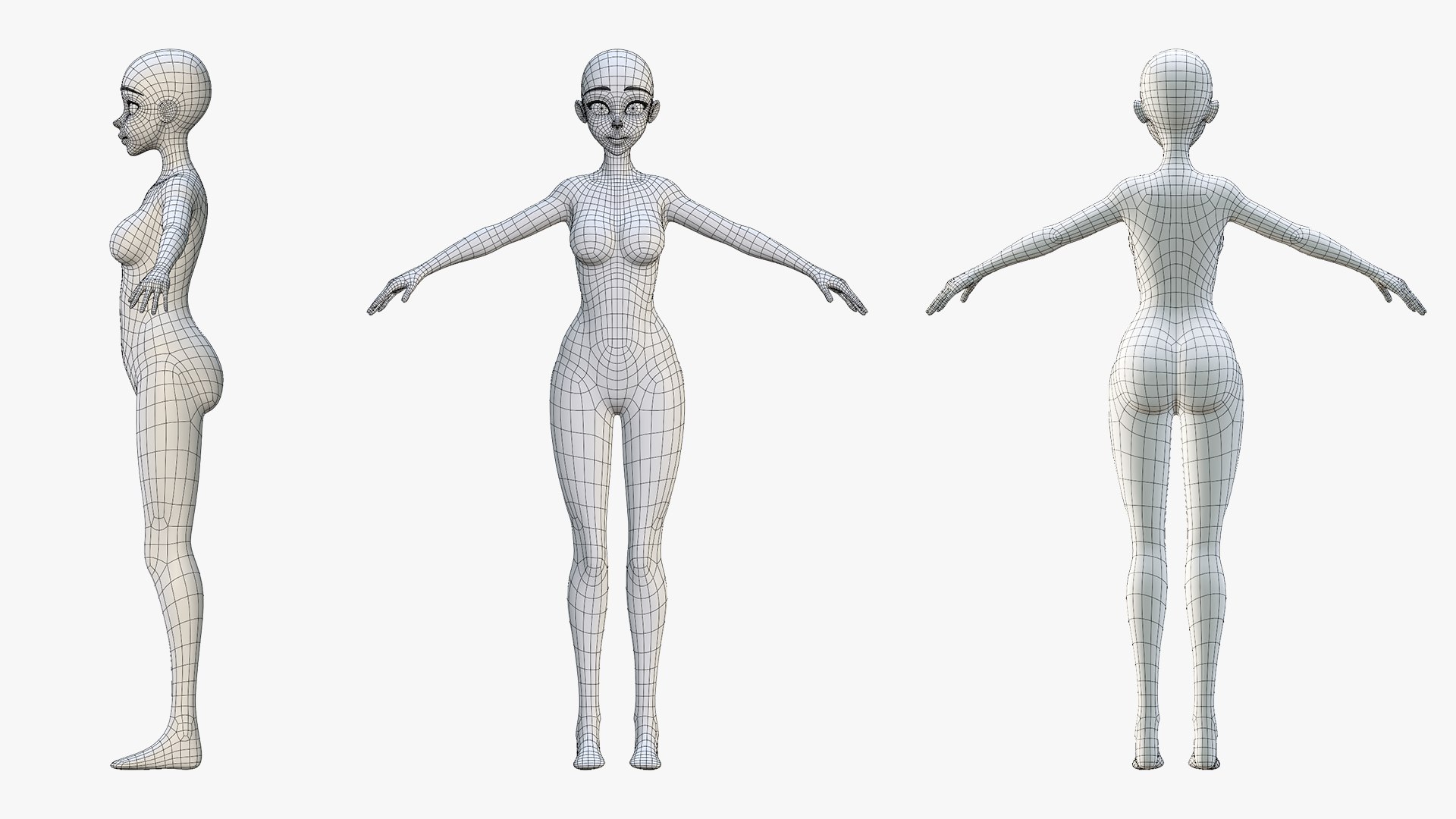 anime girl Modelo 3D in mulher 3DExport