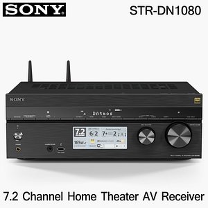 low-poly sony str-dn1080 receiver 3D model