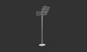Rounded Stadium light 3D model 3D