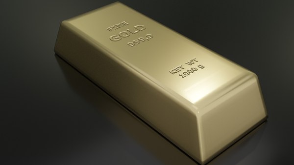 3D Gold bar