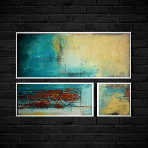 3d contemporary paintings abstraction model
