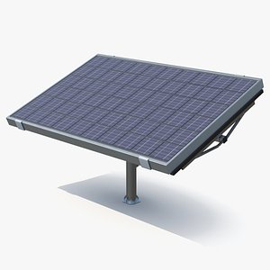 3D Single Post Solar Tracking System model