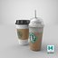Two Starbucks Coffee Cups