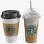 Two Starbucks Coffee Cups