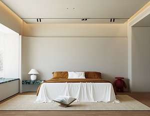 Minimalist Bedroom Interior Scene model