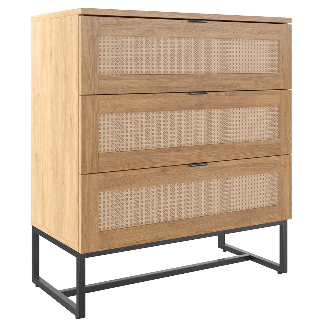 Scandinavian chest of 3 drawers 3D - TurboSquid 1826622