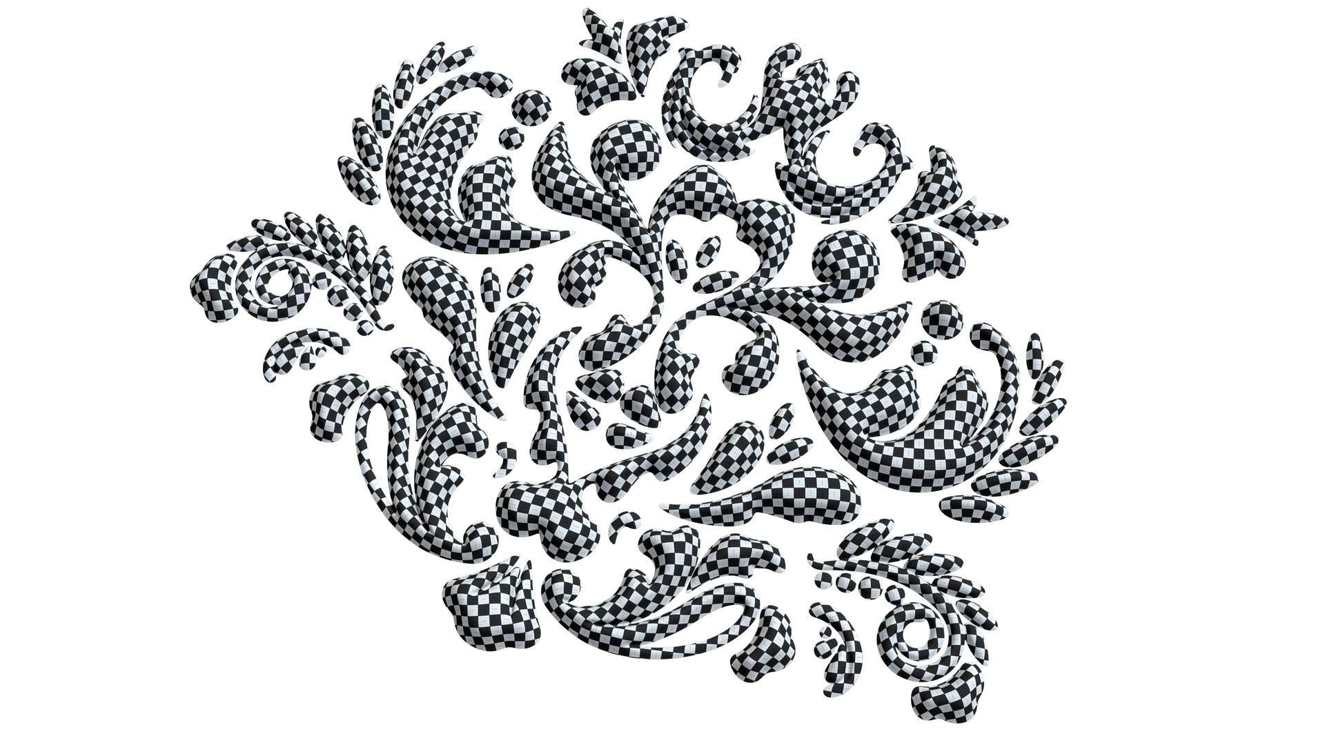 3D 205 Ornament Brush Alpha 3D Model Vol 1 Damask - TurboSquid 2301897