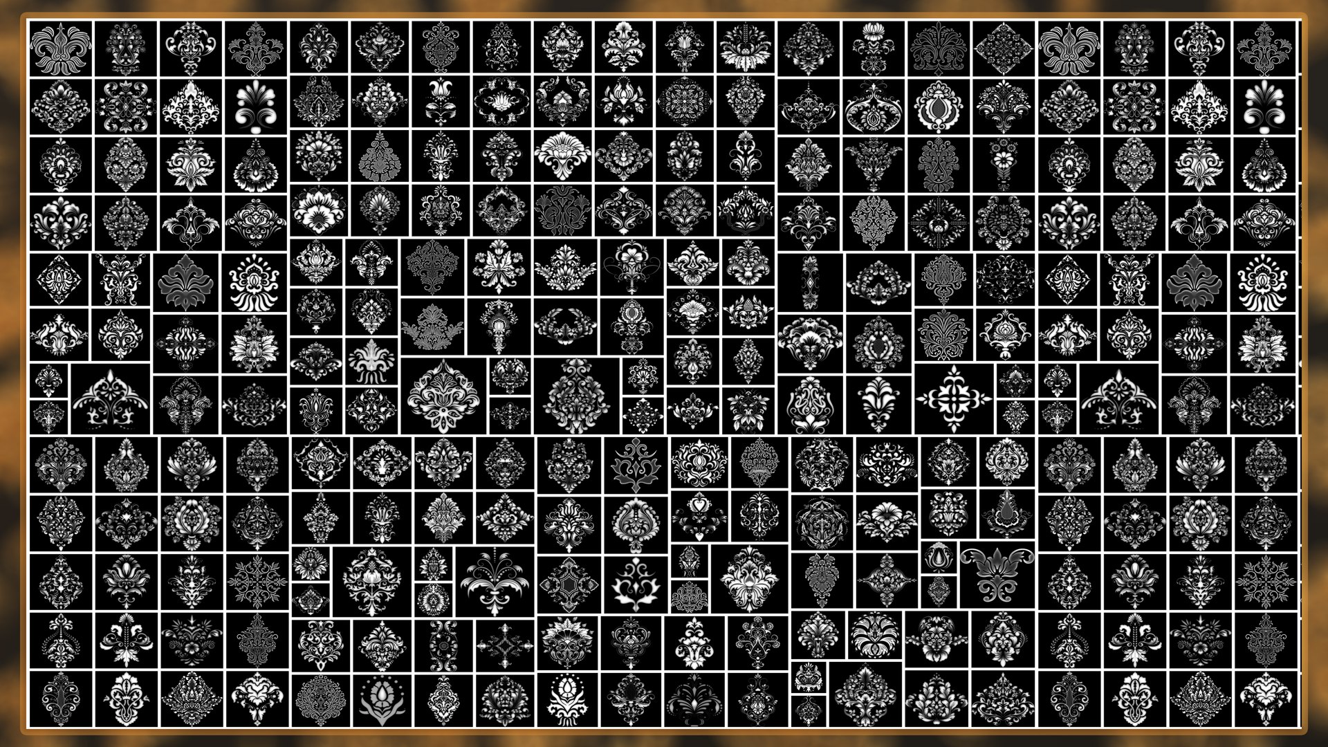 3D 205 Ornament Brush Alpha 3D Model Vol 1 Damask - TurboSquid 2301897