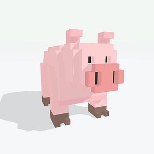 Voxel Farm Pig 3D model