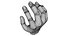 Realistic Hand model pose gesture 16