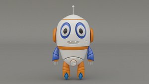 Robot cartoon 3d Design Funny