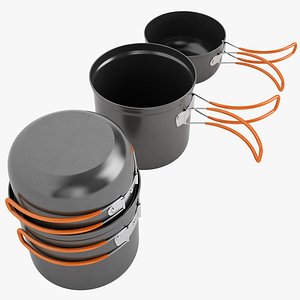 3d model camping cookware cook