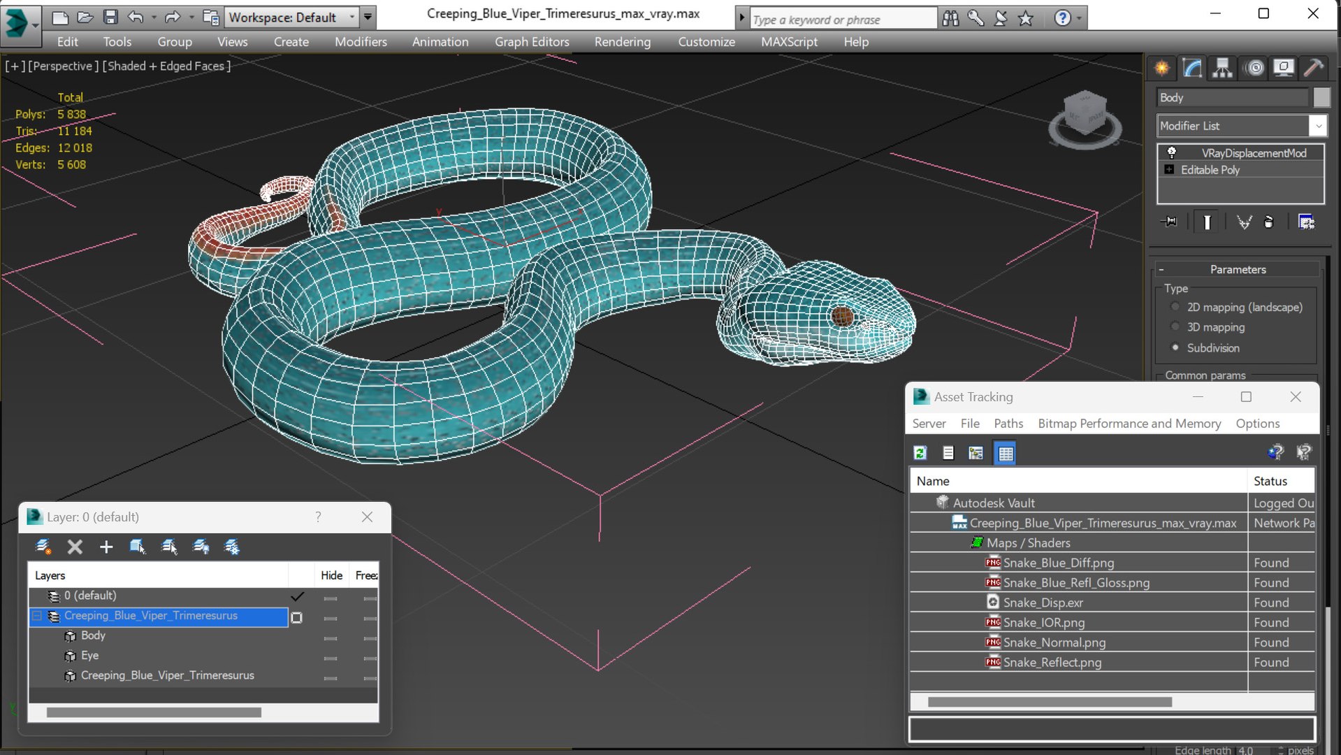 3D model Creeping Blue Viper Trimeresurus https://p.turbosquid.com/ts-thumb/Tw/uVgUtQ/a2/creepingbluevipertrimeresurusc4dmodel024/jpg/1691390260/1920x1080/fit_q87/201eaf51293b4fd217bfe713f2bd685aae90d983/creepingbluevipertrimeresurusc4dmodel024.jpg