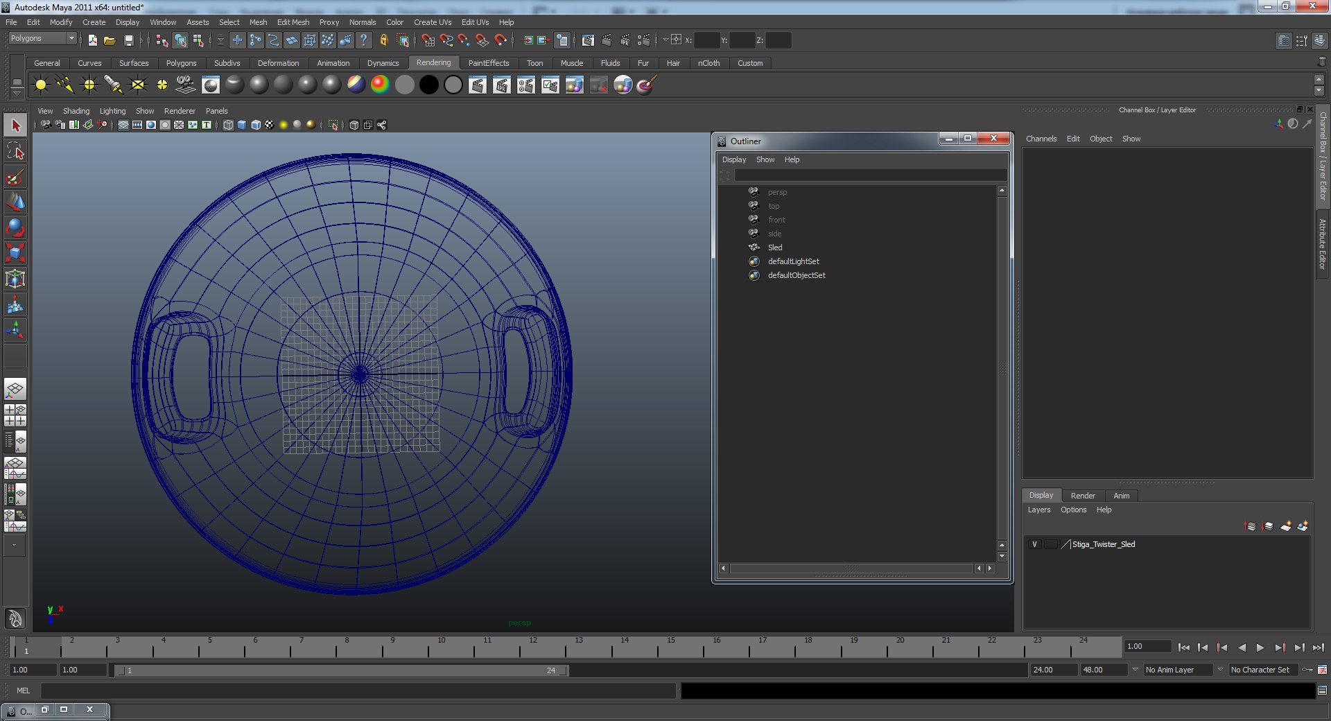 Stiga Slider Twister Blue 3D Model 3D model preview