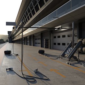 RACING TEAM PIT STOP AREA 3D
