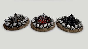 3D Camp Fire Pack model