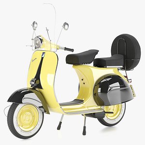 yellow vespa motor