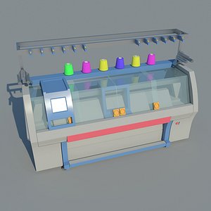 3D model industrial knitting machine
