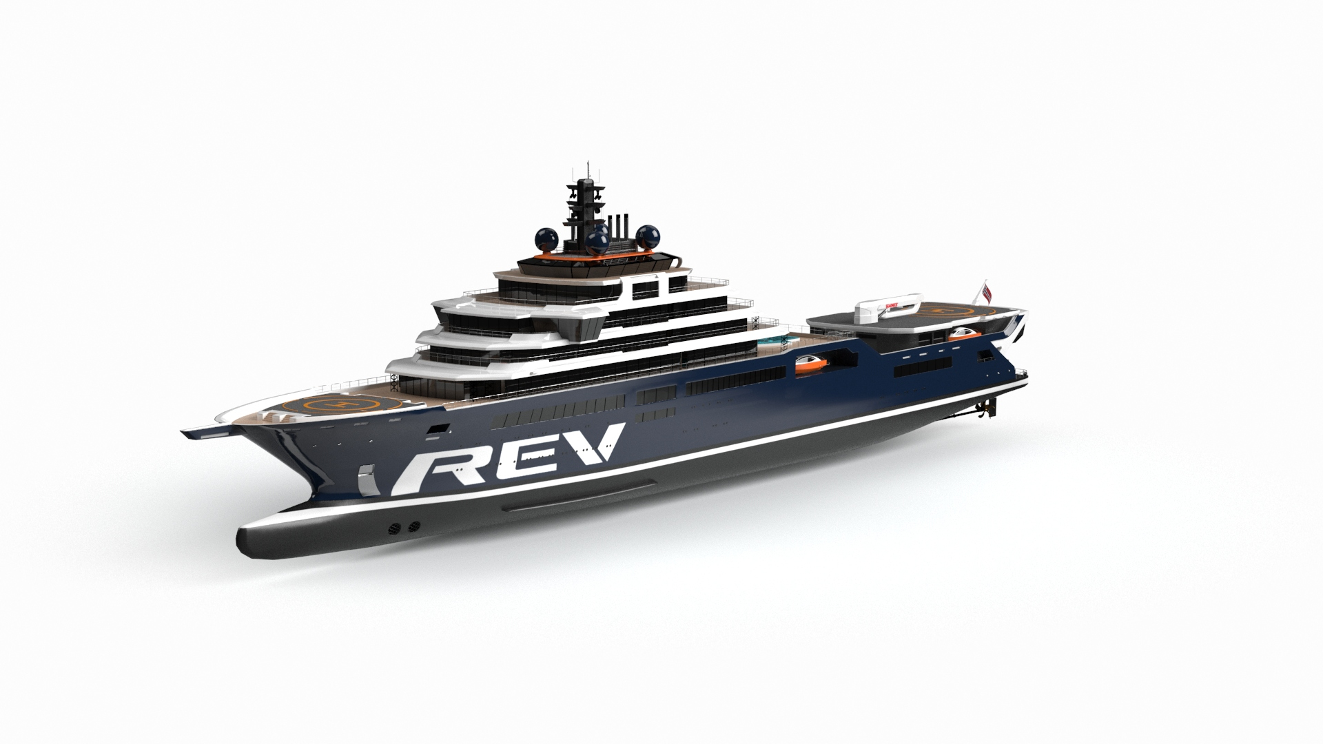 REV Superyacht Expedition Night Svene 3D Model - TurboSquid 2198448