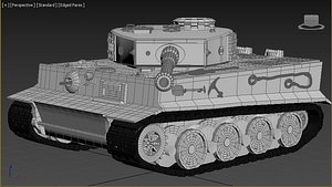 3D tiger ww2 model