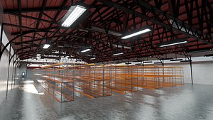 3D Warehouse Industrial Interior and Exterior 