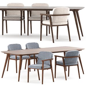 3D Zio Dining Table and Zio Dining Chair model