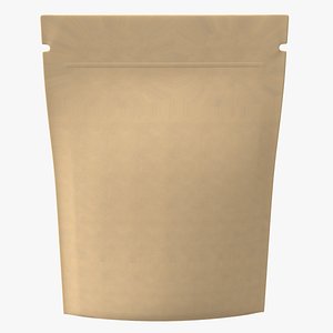 3D Blank sachet bag mock up model