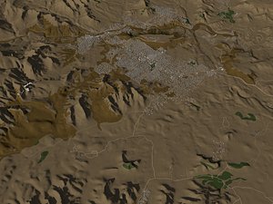 Sedona Arizona USA in 20 km x 20 km - city and urban 3D