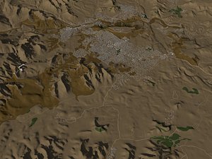 Sedona Arizona USA in 20 km x 20 km - city and urban