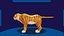 Modelo aparejado de dibujos animados 3D de tigre - Blender