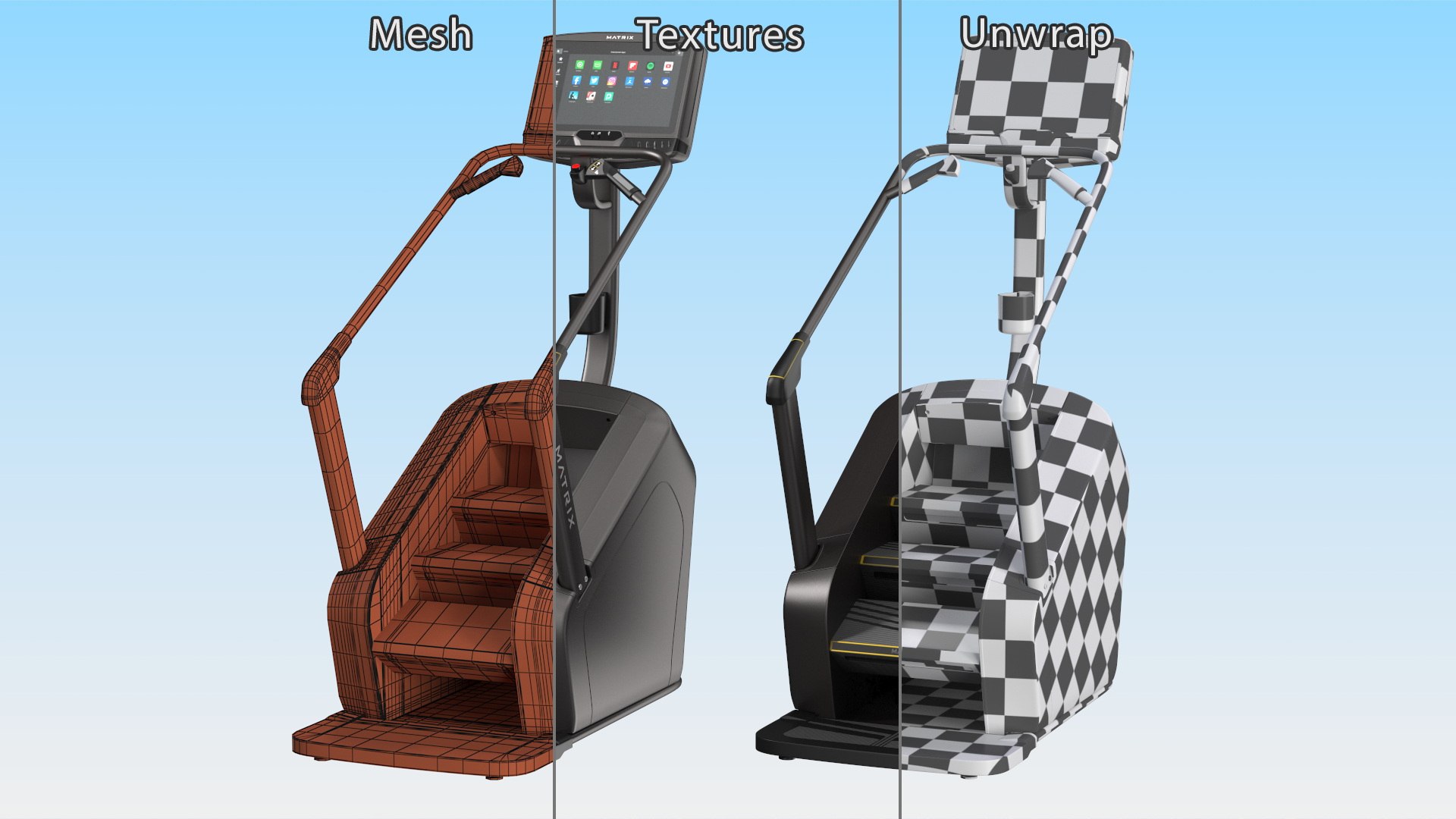 3D Stair Climbing Matrix Machine Model TurboSquid 2063829