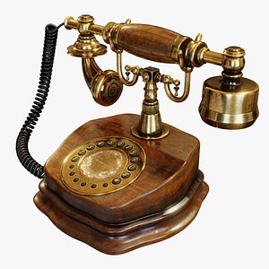 3D Old Telephone