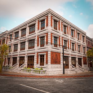 MODULAR BUILDING WITH INTERIOR KITBASH 07 3D model