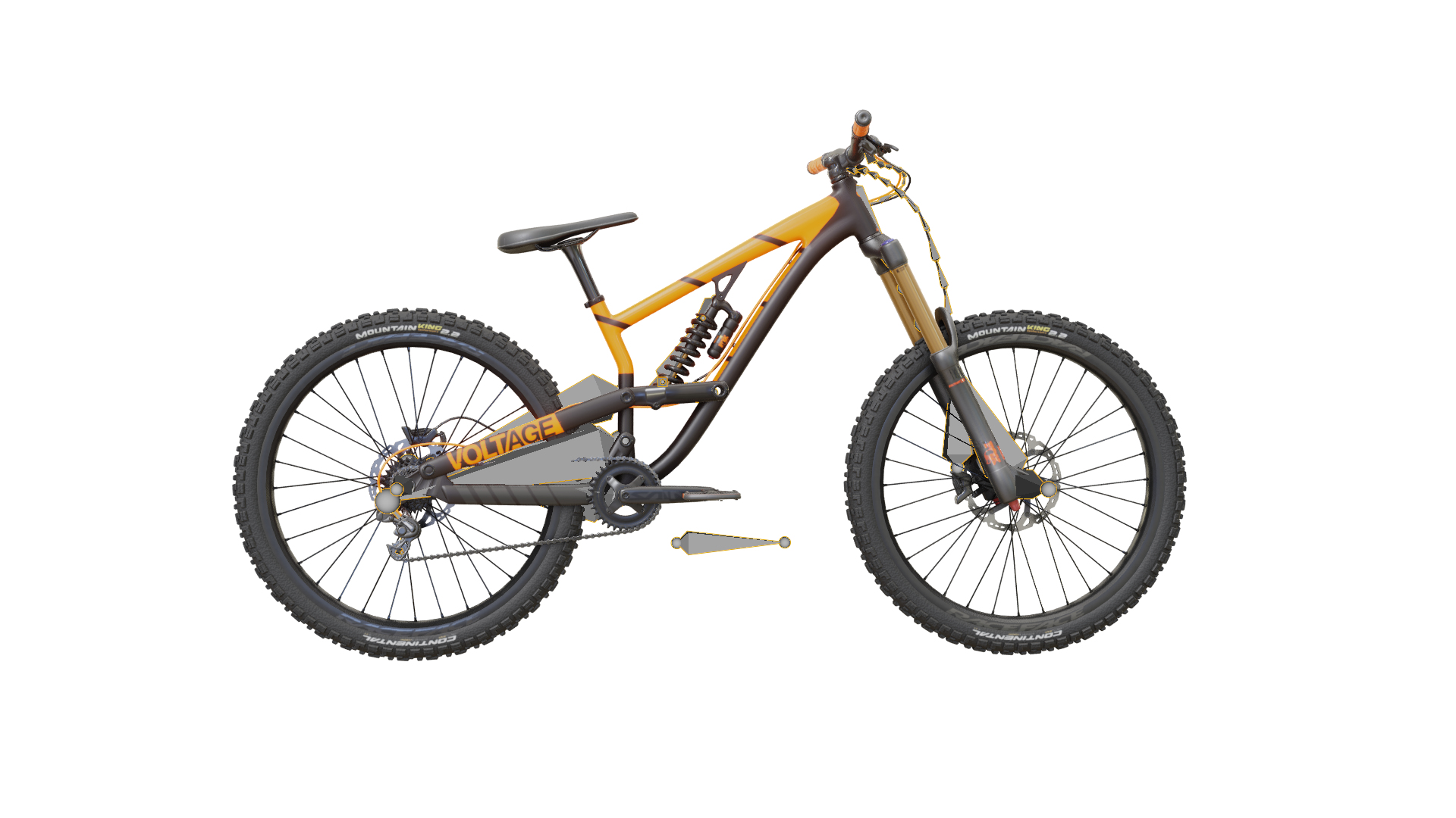 3D Mountain Bike Rigged - TurboSquid 2090451