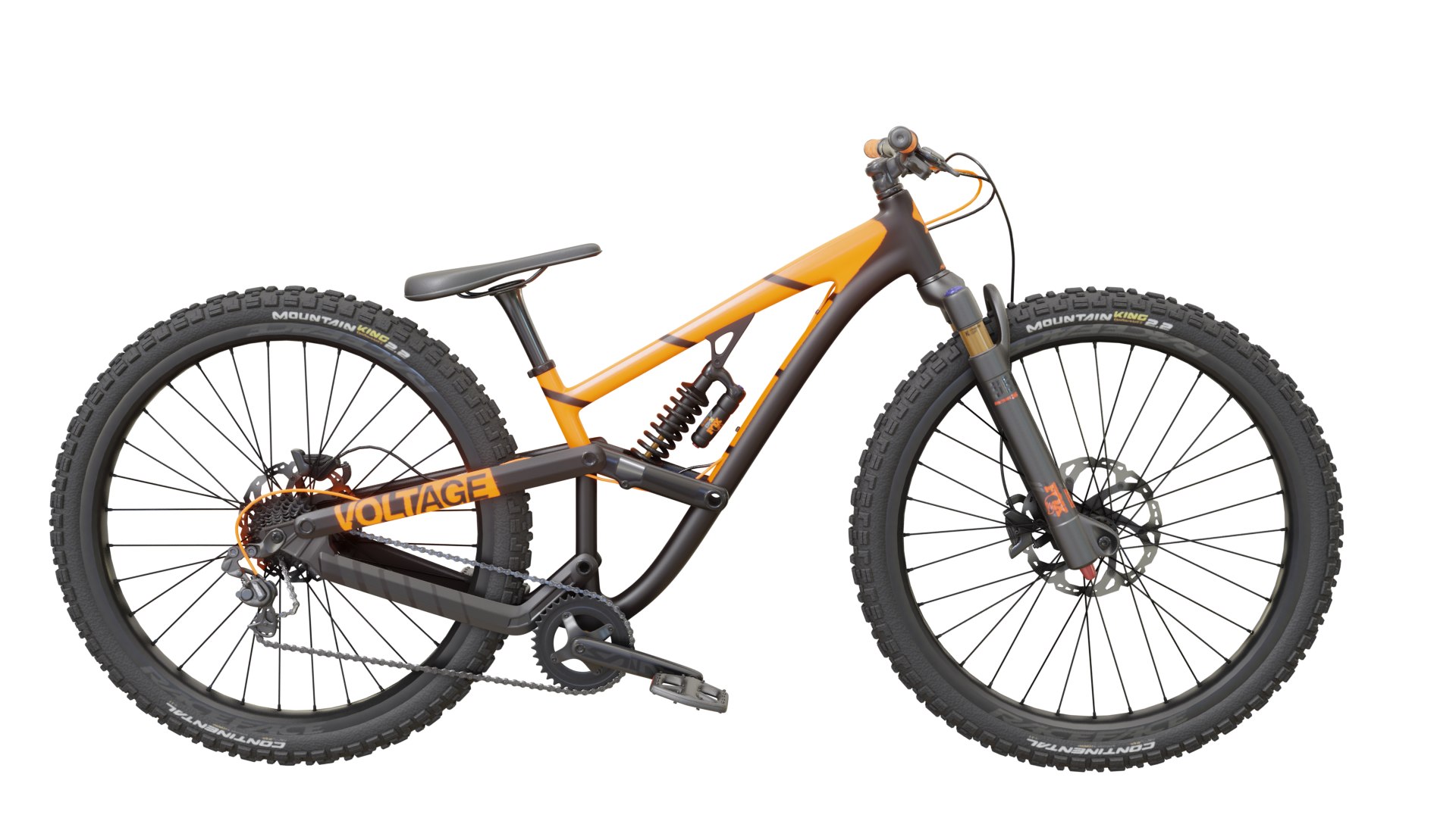 3D Mountain Bike Rigged - TurboSquid 2090451