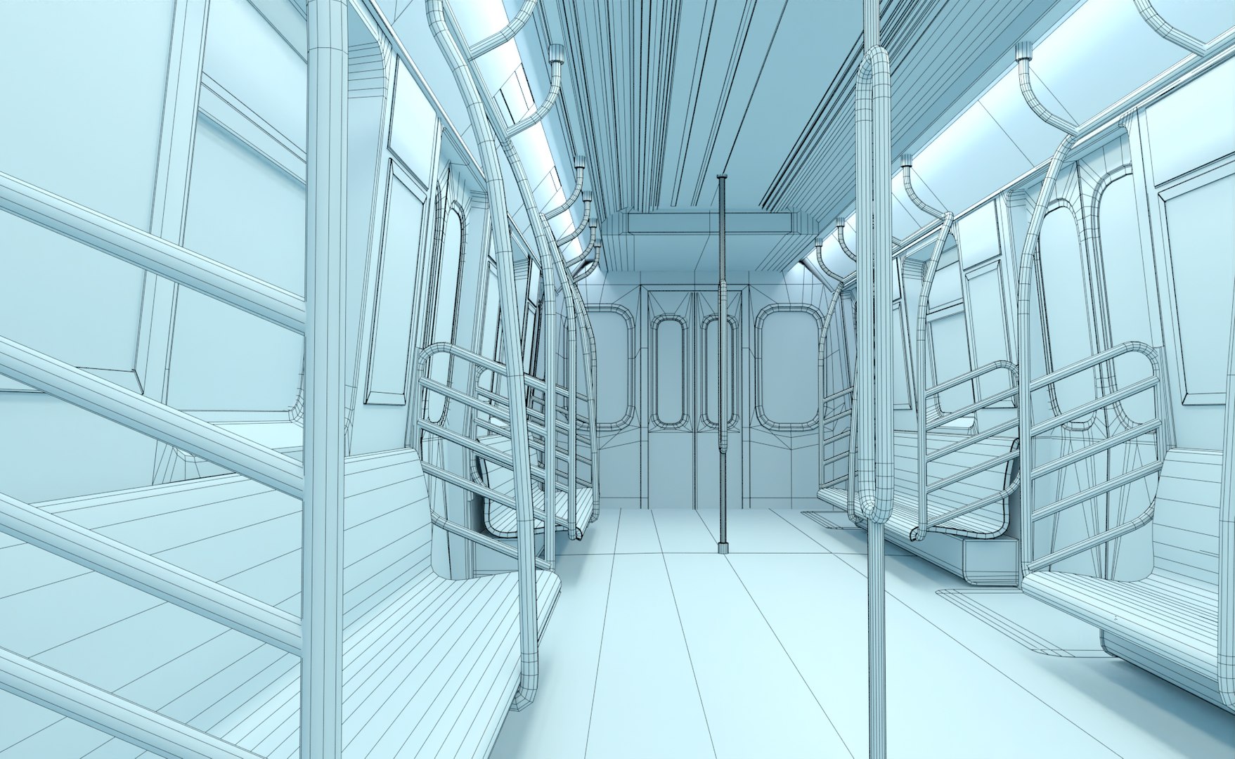 3D Subway Train With Interior Model - TurboSquid 1964289