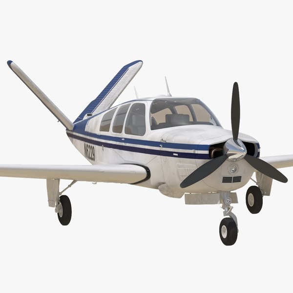 civil utility aircraft beechcraft bonanza 3d max